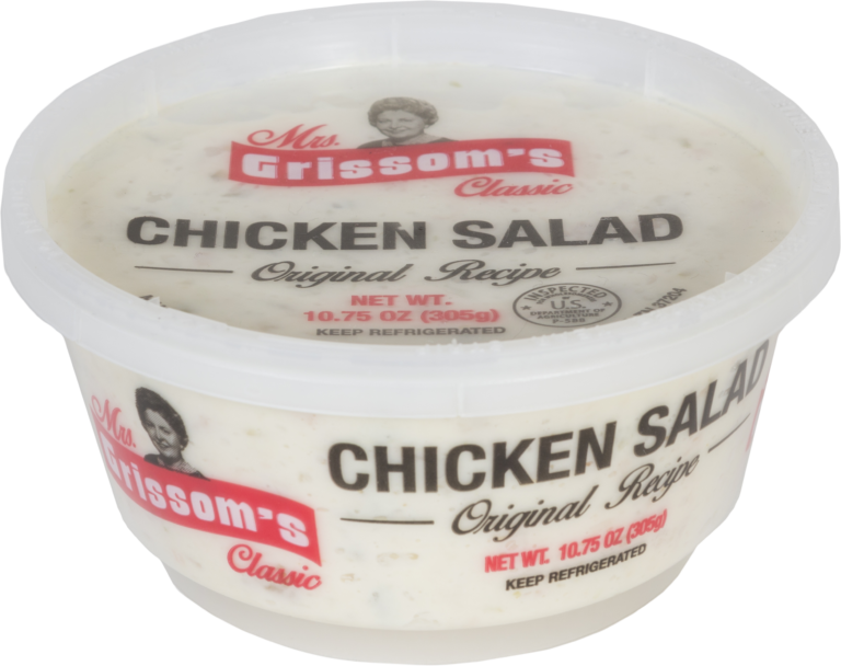 Grissom's Classic Chicken Salad in 10.75 oz bulk container - Original Recipe for foodservice wholesale distribution and food suppliers.
